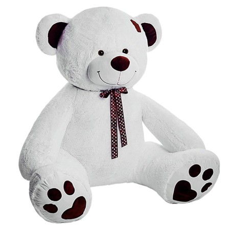 Soft toy "Bear Tony", 90 cm, white color-1