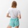 Female home set (T-shirt, shorts), mint color with flower, river 46