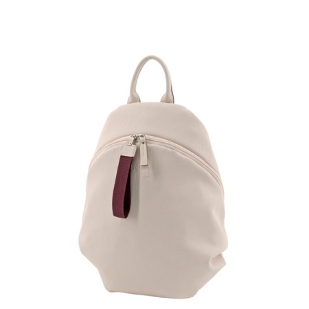 Backpack, lightning department, light beige/burgundy 37x25x10cm