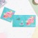 Mini-postcard "Happy Birthday!" turquoise background, 6.5x6.5 cm