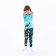 Pajamas for the boy Dino, the color is blue/dark blue, height 116-122 cm