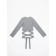 TOP for a girl with long sleeves on Generation ties, height 140 cm, color gray