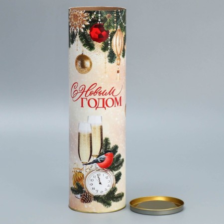 Tubus for the bottle "Happy New Year", 9.5 x 34 cm, New Year-1