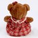 Soft toy "Bear" in a checkered dress, 39 cm