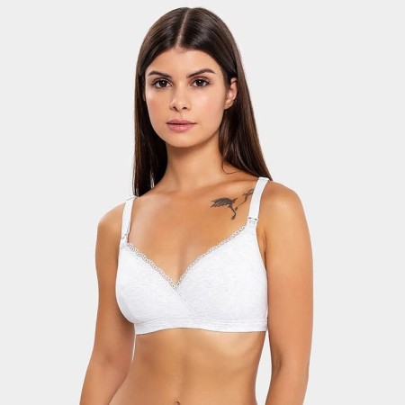 Women's bra for feeding, color gray melange, size 75b