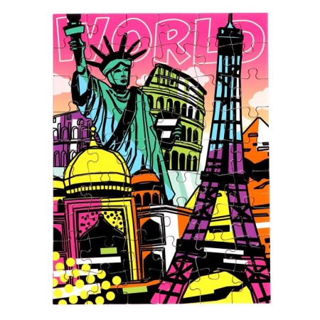 Thermal engine with puzzle "World pop art", 54 elements, 350 ml-3