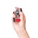 Anal plug Metal by Toyfa, metal, silver with red rose, d = 27 mm 8 cm, 48 g 104480