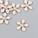 Decor for creativity plastic "Flower with pearl" white, gold 0.3x1.8x1.8 cm
