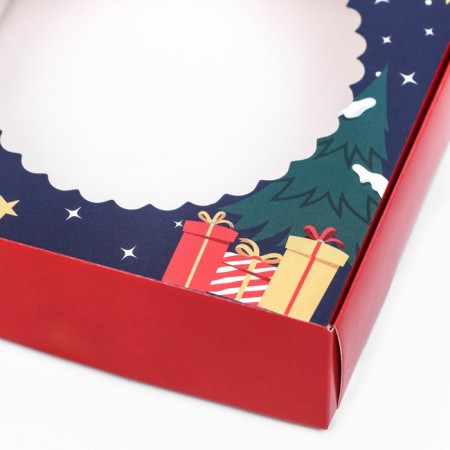 Gift box team with the window "New Year's abstraction", 11.5 x 11.5 x 3 cm-8