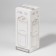 Organizer for storing cotton sticks and disks, with a lid, 2 removable sections, 6.7 × 19 cm, in a cardboard box, a transparent color