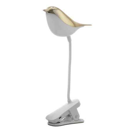 Table lamp on the clothespin "Bird" LED 3000-6000K 5W USB gold 20x7x34cm RISALUX-14