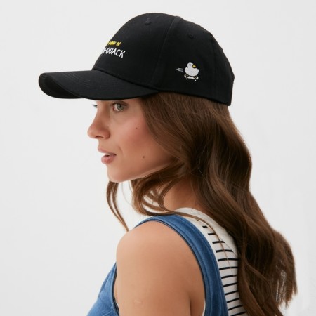 Women's cap with embroidery Mist Quack, Black, p. 56-58-2