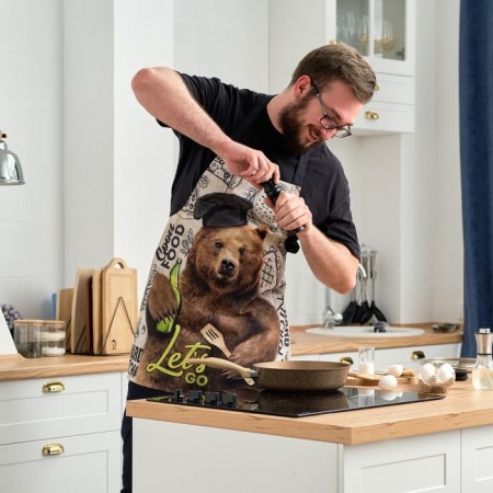 Apron "Ethel" Bear 73x71 cm, 100% cotton, reps 210 g/m2