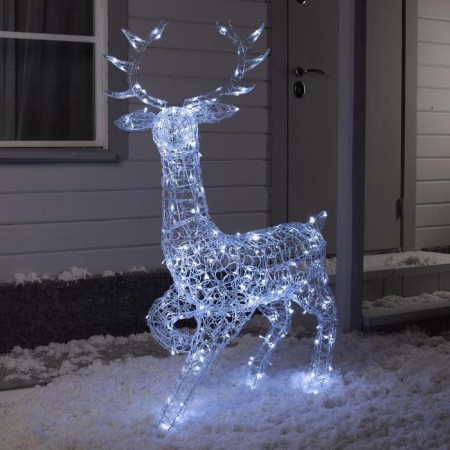 LED figure "Deer" 100 × 140 × 50 cm, metal, 31 V, glow of white