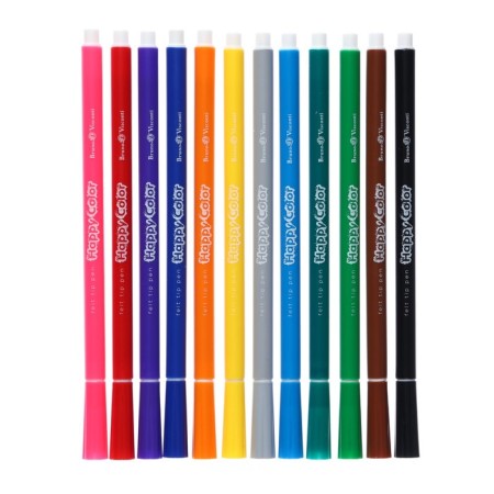 Flomasters 12 colors BrunovisConti Happycolor, mix-1