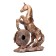 Table hours "Fireplace. Horse", discrete move, 27 x 12 x 36.5 cm