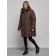 Coat insulated winter female, size 54, dark brown color