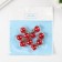 Suspension decorative for creativity glass "ball - pebbles" red d = 1.6 cm set 10 pcs