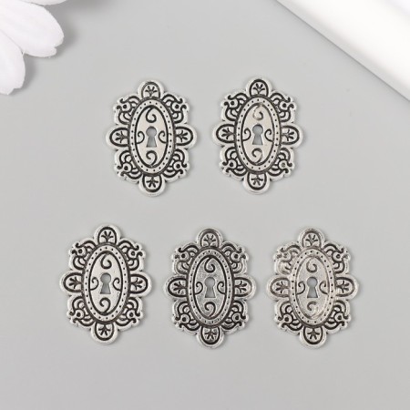 Decor Metal for creativity "Patterned keyhole" 2.5x1.9 cm-2