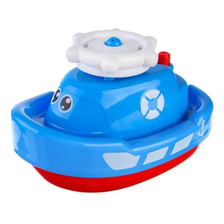 Bath toy "ship", fountain, button on, color mix, crumb I-5