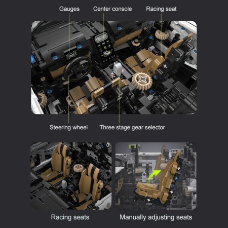 Designer Techno "Sports", 4346 parts, scale 1: 8-20