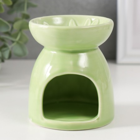 Aroma lamp ceramics "Underwater World" Green 7.2x7.2x8.9 cm-1