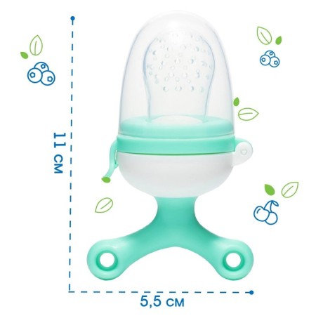 Nibbler with silicone mesh, rotating piston, green color-3