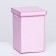 The box is folding, pink, 14 x 23 cm