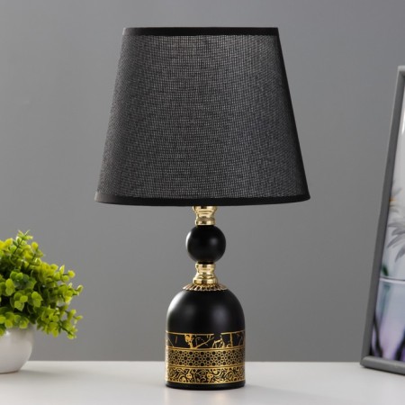 Gallery table lamp E27 40W Black-gold 21x21x36 cm Risalux