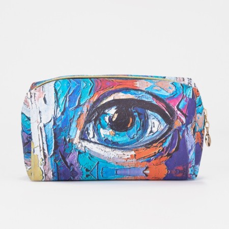 Cosmetic bag with lightning, blue/multi -colored color-1