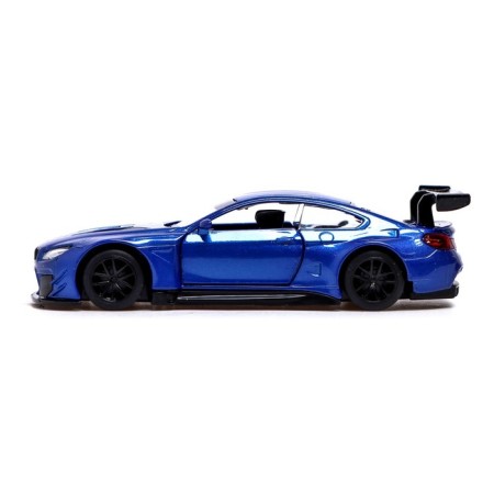 Metal machine BMW M6 GT3, 1:44, inertia, doors open, blue color-1