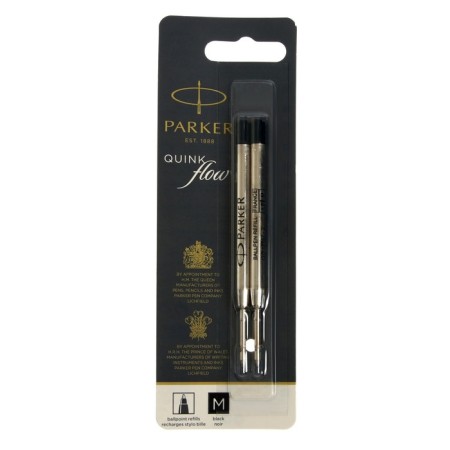 Balloon rod Parker Quinkflow Z08, Feat M, 1 mm, Black Ink, Blister (2pcs)