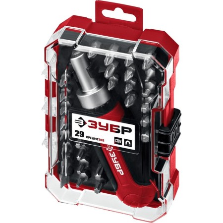 Reversible screwdriver bison 25040, with nozzles 29 pcs.-3