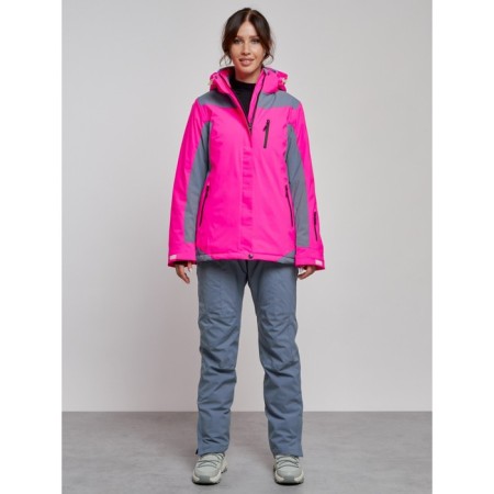 Ski suit female winter, size 46, pink color