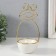 Souvenir ceramics, metal stand "Frog" white with gold 9x8x18 cm