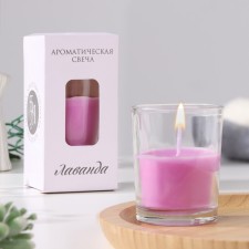 Aromatic candle in a glass 
