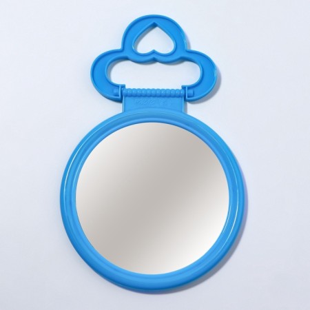 Mirror desktop "circle", D mirror surface 9.5 cm, blue color-3