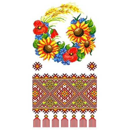 A set for embroidery with a cross "Sunflowers and Maki", HB, 2 m-1