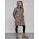 Coat insulated winter female, size 52, brown color