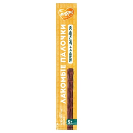 Tiddy sticks Mnyams for cats, with chicken and liver, 13.5 cm, 10 x 5 g-2