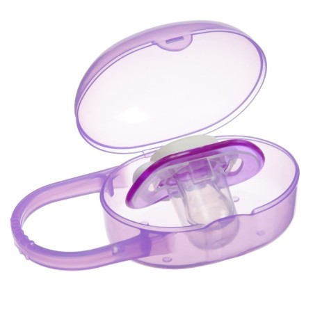 Nipple - orthodontic dummy with a container, +3 months., Purple color-3