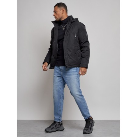 Sports male winter, size 58, black color-1