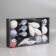 A set of jewelry plastic 16 pcs "string" (8 balls, 8 icicles) lilac-white