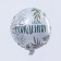 Shard foil circle 18 "Happy Birthday. Leaves", with a substrate