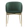 Coral chair, 560 × 500 × 850 mm, velor, green color
