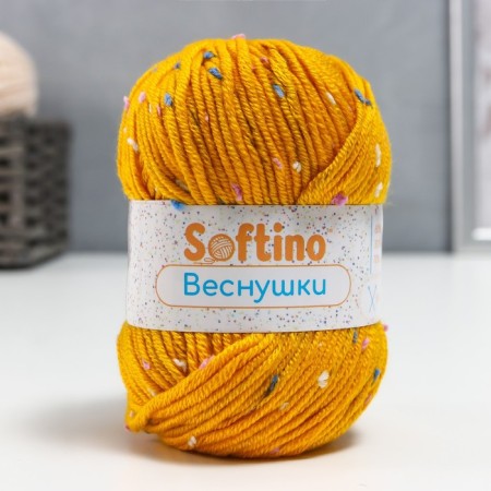 Yarn 60% acrylic, 30% cashmere, 10% silk "spring" 50 grams 80 m color 29a turmeric