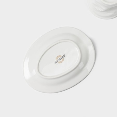 Coffee steam porcelain Magistro "Blanche", 2 items: a cup 80 ml, a saucer 13 × 10.5 cm-4