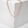 Piece "chain" three threads, color pink gold, 66 cm