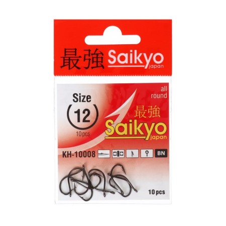 Hooks Saikyo KH-10008 IDUMEZINA BN No. 12, 10 pcs