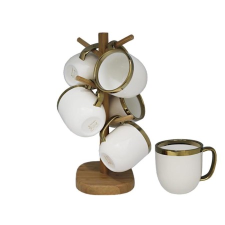 Set of Lenardi mugs, on a stand, 300 ml, 6 pcs